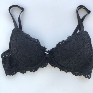 Smart & Sexy Black Lace Push Up Bra 34B